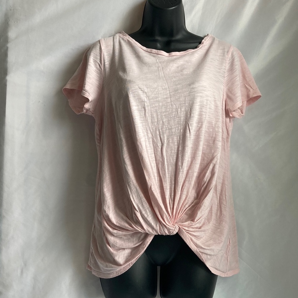 Cupio Pink Knot Front T-Shirt Size XL
